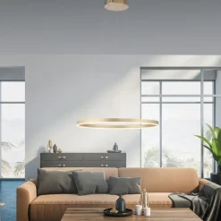 Best Just Light Dimmbare LED Pendelleuchte Ø58,5 cm 3000 K in Messing