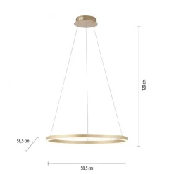 Best Just Light Dimmbare LED Pendelleuchte Ø58,5 cm 3000 K in Messing