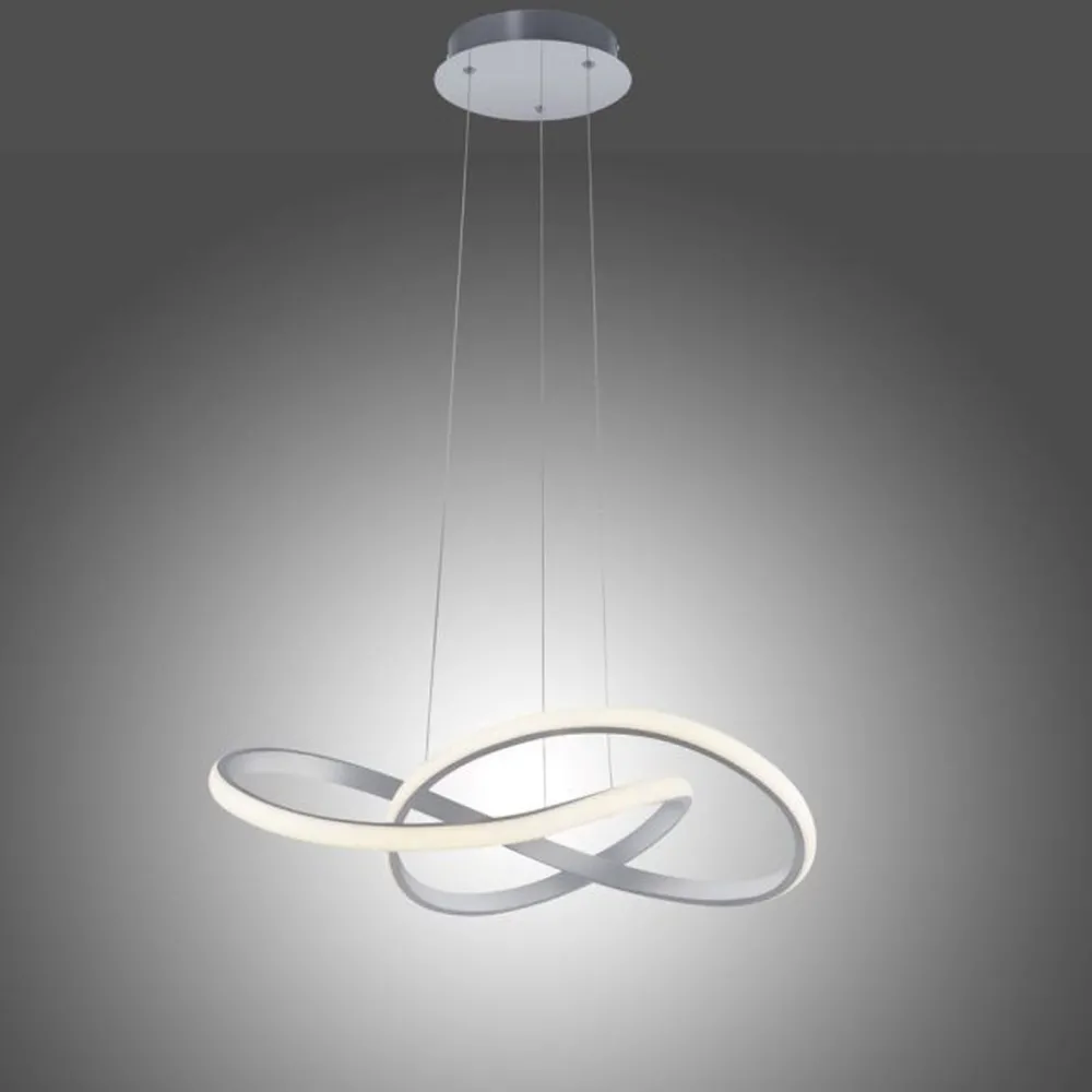 Just Light Dimmbare LED Pendelleuchte in Aluminium 3000 K L:57 cm* Hängelampen|Bürolampen