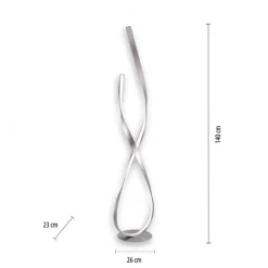 Outlet Paul Neuhaus Dimmbare LED Stehlampe in Silber 140 cm 3215 lm 26 W