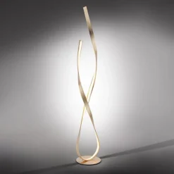 Outlet Paul Neuhaus Dimmbare LED Stehlampe in Blattgold 140 cm 3000 K 26 W