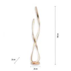 Outlet Paul Neuhaus Dimmbare LED Stehlampe in Blattgold 140 cm 3000 K 26 W