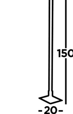 Searchlight Dimmbare LED Stehlampe Metall mit Touch 18 W 150 cm* Wohnzimmerlampen|Metall Lampen