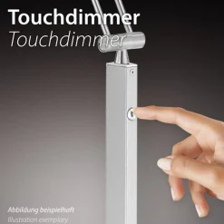 Just Light Dimmbare LED Tischlampe Touch 28 cm Ring in Messing* Wohnzimmerlampen|Schlafzimmer Lampen