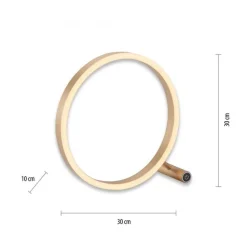 Just Light Dimmbare LED Tischlampe Touch 28 cm Ring in Messing* Wohnzimmerlampen|Schlafzimmer Lampen