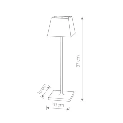 Nowodvorski Dimmbare LED Tischleuchte Touch Outdoor 37cm hoch