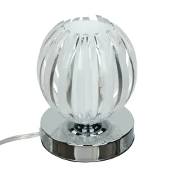 Searchlight Dimmbare Touch Tischleuchte Touchdimmer Modern chrom* Glaslampen|Designerlampen