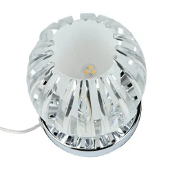 Searchlight Dimmbare Touch Tischleuchte Touchdimmer Modern chrom* Glaslampen|Designerlampen