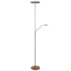 Steinhauer Dimmbarer LED Deckenfluter mit Lesearm in Bronze 185 cm* Led Lampen|Stehlampen
