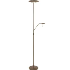 Steinhauer Dimmbarer LED Deckenfluter mit Lesearm in Bronze 185 cm* Led Lampen|Stehlampen