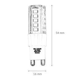 Discount eltric K Heckel GmbH Dimmbares LED Leuchtmittel G9 4 Watt 3000 K 365 lm - LM103