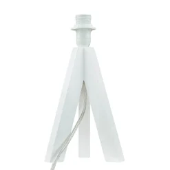 Easylight Dreibein Gestell Holz Weiß E14 mit Kabelschalter Tischleuchte* Lampen Aus Aller Welt