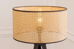 Invicta Interior Dreibein Stehlampe Holz Kunststoff Wiener Geflecht E27* Bürolampen|Stehlampen