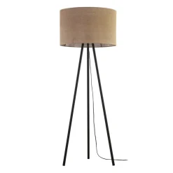 TK Lighting Dreibein Stehlampe Jute Metall 159 cm Braun Schwarz Boho* Moderne Lampen|Wohnzimmerlampen