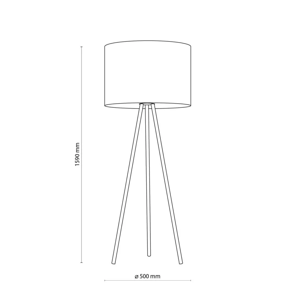 TK Lighting Dreibein Stehlampe Jute Metall 159 cm Braun Schwarz Boho* Moderne Lampen|Wohnzimmerlampen