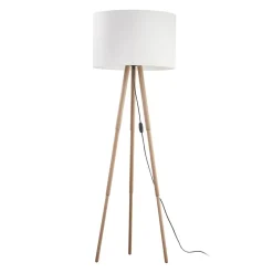 Discount TK Lighting Dreibein Stehlampe klein 146 cm Skandinavisch Holz Stoff