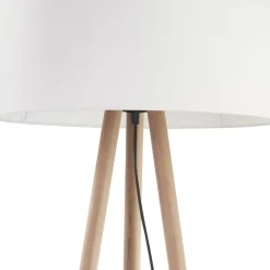 Discount TK Lighting Dreibein Stehlampe klein 146 cm Skandinavisch Holz Stoff