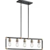 Outlet Elstead DREVO Deckenleuchte Schwarz 5xE27 kürzbar Lampe