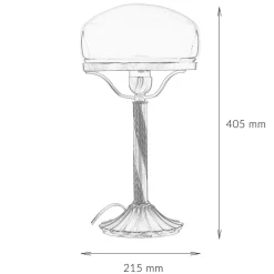 Giovanni Battista Echte Messing Tischleuchte Orange Glas Schirm* Lampen Aus Aller Welt|Metall Lampen