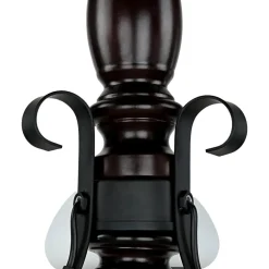 Clearance Easylight Echt-Holz Kronleuchter Metall Glas 3-flmg Landhaus