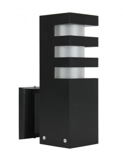 Discount SU-MA Eckige Außenlampe Schwarz IP54 H:25cm wetterfest