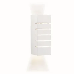 Searchlight Eckige Bauhaus Wandleuchte E14 Bauhaus in Weiß* Wandleuchten|Flurlampen