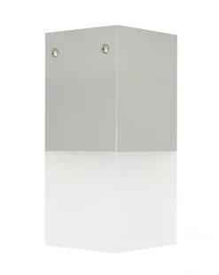 Hot SU-MA Eckige Deckenlampe Außen IP44 E27 in Silber