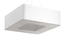 Sollux Eckige Hängelampe Weiß Stoff B: 60 cm blendarm 8x E27