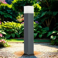 SU-MA Eckige Pollerleuchte Anthrazit IP44 70 cm E27* Moderne Außenleuchten|Wegeleuchten