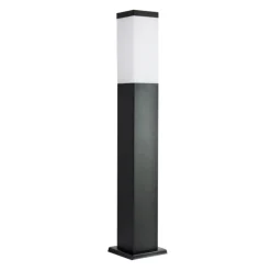 SU-MA Eckige Pollerleuchte Schwarz Edelstahl 65cm* Metall Lampen|Wegeleuchten