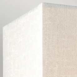 Elstead Eckige Wandleuchte Stoff Creme Messing E27 NADATILA* Wandleuchten|Flurlampen