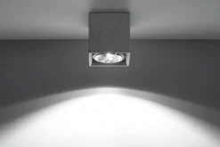 Sollux Eckiger Deckenspot Beton GU10 klein Wohnzimmer Flur* Moderne Lampen|Küchenlampen