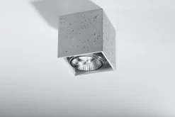 Sollux Eckiger Deckenspot Beton GU10 klein Wohnzimmer Flur* Moderne Lampen|Küchenlampen