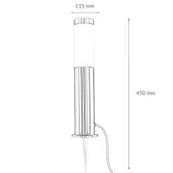 Best Easylight Edelstahl Außenleuchte mit Kabel + Stecker