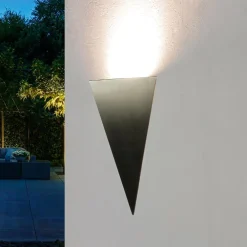 Online Harms Import Edelstahl Außenwandleuchte Dreieck LED