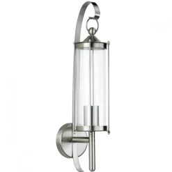 Harms Import Edelstahl Laterne für die Wand Außenleuchte* Moderne Lampen|Metall Lampen