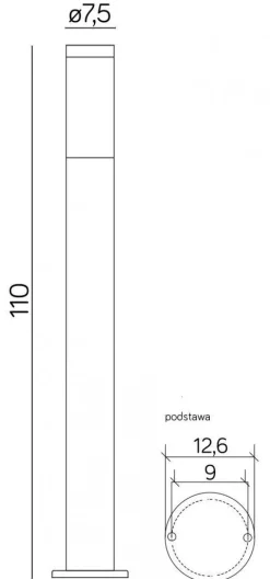 New SU-MA Edelstahl Wegeleuchte 110 cm IP44 wetterfest