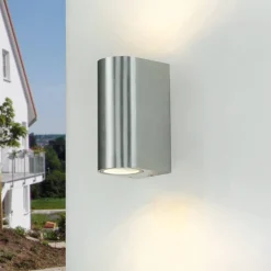 Easylight Edle Außenleuchte Up & Down Spot Silber AALBORG* Moderne Lampen|Moderne Außenleuchten