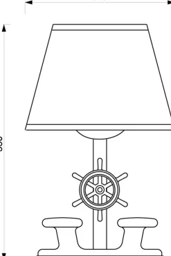 Laura Suardi Edle Tischlampe NAUSICA Messing H:53cm Maritim* Nachttischlampen|Metall Lampen