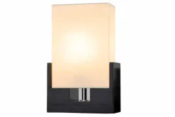 Invicta Interior Edle Tischlampe Papier Bauhaus eckig 25cm* Schlafzimmer Lampen|Metall Lampen