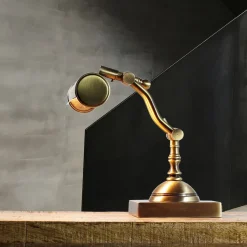 Giovanni Battista Edle Tischleuchte aus Echt-Messing Premium* Schreibtischlampen|Metall Lampen