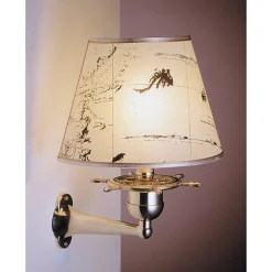 Laura Suardi Edle Wandlampe Antik Maritim aus Messing VELIERO* Wandleuchten|Jugendstil Lampen