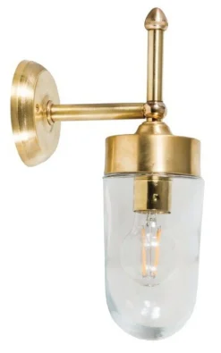 Lido Edle Wandlampe Glas Messing Außen Hof Balkon MILOS* Außenwandleuchten|Messinglampen