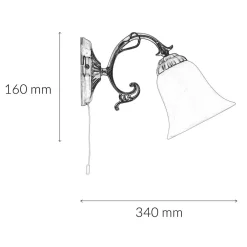 Easylight Edle Wandlampe ORCHIDEA Jugendstil Alabaster Glas* Wandleuchten|Küchenlampen