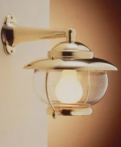 Laura Suardi Edle Wandleuchte Außen Messing Glas Maritim IP43