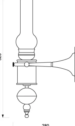 Laura Suardi Edle Wandleuchte GRETA Messing Jugendstil Antik