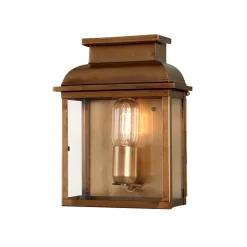 Elstead Edle Wandleuchte NORTH Messing Vintage rostfrei IP44* Außenleuchten Antik|Außenwandleuchten