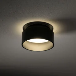 Discount Nowodvorski Einbauleuchte Schwarz Aluminium GU10 Ø8 cm rund Aufputz