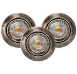 Spot Light Einbauspot 3-er Set Metall flexibel mit LED 320lm* Spots