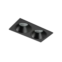 Online TK Lighting Einbauspot Schwarz IP65 Metall Glas GU10 2-flammig